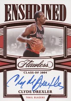 2022-23 Panini Flawless - Enshrined Signatures Ruby #ES-CDX Clyde Drexler Front