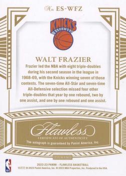 2022-23 Panini Flawless - Excellence Signatures #ES-WFZ Walt Frazier Back