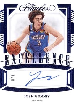 2022-23 Panini Flawless - Excellence Signatures Blue #ES-JGD Josh Giddey Front