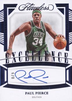 2022-23 Panini Flawless - Excellence Signatures Blue #ES-PLP Paul Pierce Front