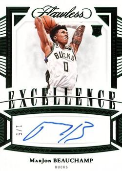 2022-23 Panini Flawless - Excellence Signatures Emerald #ES-MBC MarJon Beauchamp Front