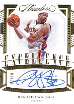 2022-23 Panini Flawless - Excellence Signatures Gold #ES-RWL Rasheed Wallace Front