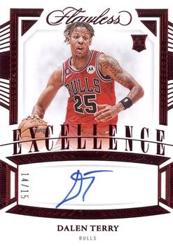 2022-23 Panini Flawless - Excellence Signatures Ruby #ES-DTY Dalen Terry Front