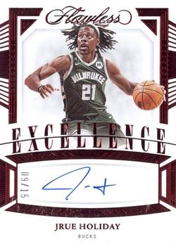 2022-23 Panini Flawless - Excellence Signatures Ruby #ES-JHD Jrue Holiday Front