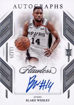2022-23 Panini Flawless - Flawless Autographs #FA-BKW Blake Wesley Front