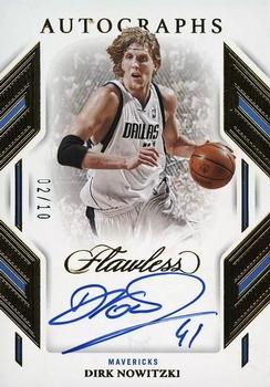 2022-23 Panini Flawless - Flawless Autographs Gold #FA-DNK Dirk Nowitzki Front