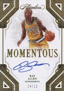 2022-23 Panini Flawless - Momentous Autographs Gold #MA-RAY Ray Allen Front