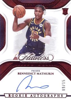 2022-23 Panini Flawless - Rookie Autographs Ruby #RA-BNM Bennedict Mathurin Front
