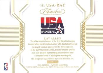 2022-23 Panini Flawless - USA Basketball #USA-RAY Ray Allen Back