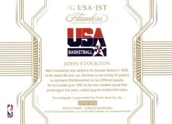 2022-23 Panini Flawless - USA Basketball Ruby #USA-JST John Stockton Back