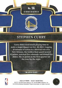 2023-24 Panini Select #56 Stephen Curry Back