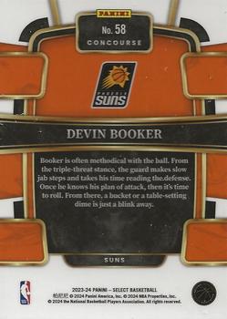 2023-24 Panini Select #58 Devin Booker Back