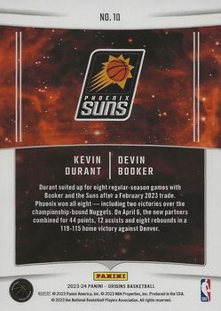 2023-24 Panini Origins - Roots of Greatness Red #10 Devin Booker / Kevin Durant Back