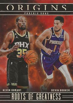 2023-24 Panini Origins - Roots of Greatness Red #10 Devin Booker / Kevin Durant Front
