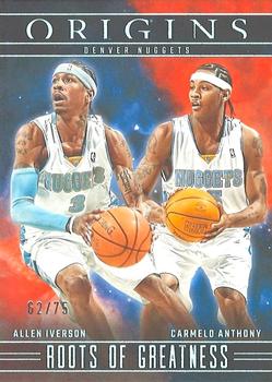 2023-24 Panini Origins - Roots of Greatness Red #22 Allen Iverson / Carmelo Anthony Front