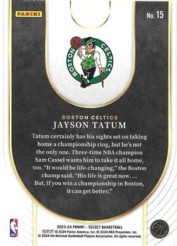 2023-24 Panini Select - Neon Icon #15 Jayson Tatum Back