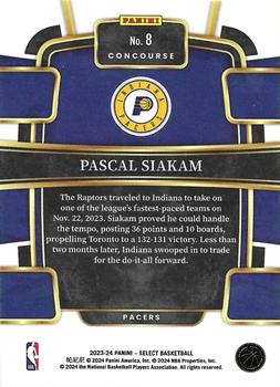 2023-24 Panini Select - Blue (Retail Base) #8 Pascal Siakam Back