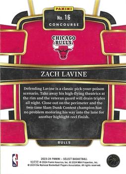 2023-24 Panini Select - Blue (Retail Base) #16 Zach LaVine Back