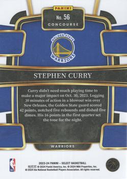 2023-24 Panini Select - Blue (Retail Base) #56 Stephen Curry Back