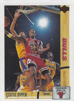 1991-92 Panini Stickers (Greek) - Non-Numbered Card Variations #NNO Scottie Pippen / Doug Christie Front