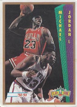 1991-92 Panini Stickers (Greek) - Non-Numbered Card Variations #NNO Michael Jordan / Grant Long Front