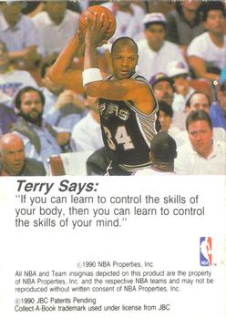 1990-91 Hoops Collect-A-Books #14 Terry Cummings Back