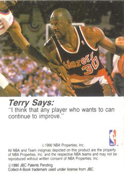 1990-91 Hoops CollectABooks #16 Terry Porter Back