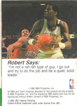 1990-91 Hoops CollectABooks #19 Robert Parish Back
