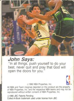 1990-91 Hoops CollectABooks #22 John Stockton Back