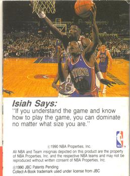 1990-91 Hoops Collect-A-Books #23 Isiah Thomas Back