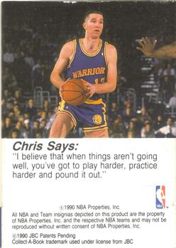 1990-91 Hoops CollectABooks #31 Chris Mullin Back