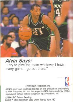1990-91 Hoops CollectABooks #33 Alvin Robertson Back