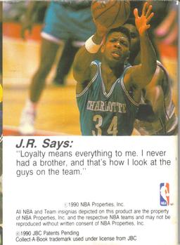 1990-91 Hoops Collect-A-Books #41 J.R. Reid Back