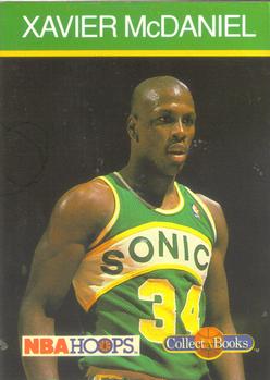 1990-91 Hoops CollectABooks #42 Xavier McDaniel Front