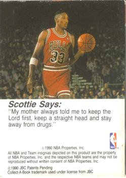 1990-91 Hoops CollectABooks #44 Scottie Pippen Back