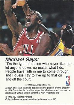 1990-91 Hoops CollectABooks #4 Michael Jordan Back
