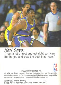 1990-91 Hoops CollectABooks #5 Karl Malone Back