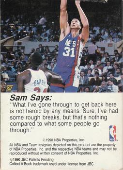 1990-91 Hoops Collect-A-Books #1 Sam Bowie Back