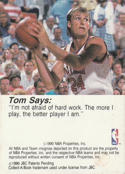 1990-91 Hoops CollectABooks #2 Tom Chambers Back