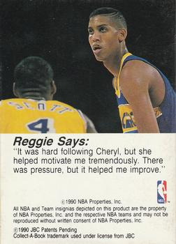 1990-91 Hoops Collect-A-Books #7 Reggie Miller Back