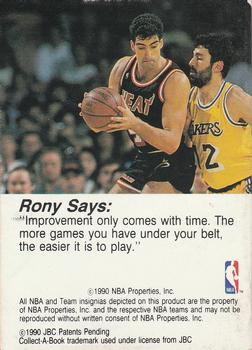 1990-91 Hoops Collect-A-Books #11 Rony Seikaly Back