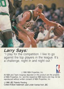 1990-91 Hoops Collect-A-Books #37 Larry Bird Back