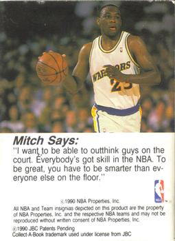 1990-91 Hoops CollectABooks #9 Mitch Richmond Back