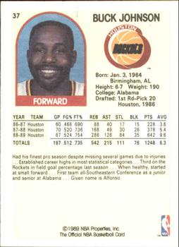 1989-90 Hoops Superstars #37 Buck Johnson Back