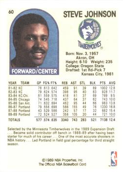 1989-90 Hoops Superstars #60 Steve Johnson Back
