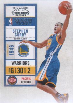 2010-11 Playoff Contenders Patches #8 Stephen Curry Front