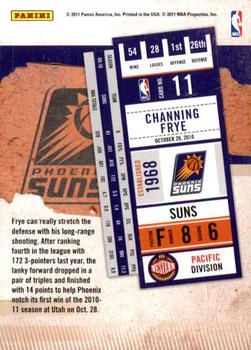 2010-11 Playoff Contenders Patches #11 Channing Frye Back
