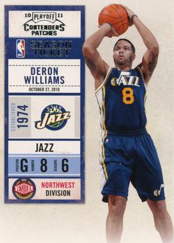 2010-11 Playoff Contenders Patches #25 Deron Williams Front