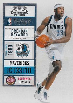 2010-11 Playoff Contenders Patches #35 Brendan Haywood Front