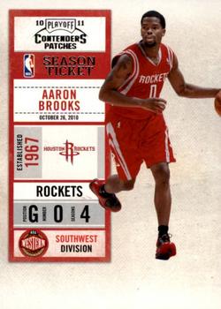 2010-11 Playoff Contenders Patches #38 Aaron Brooks Front